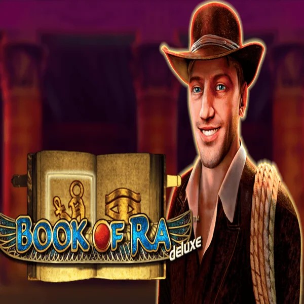 Book of Ra Deluxe by Novomatic, showcased at spin-dog.eu – game logo