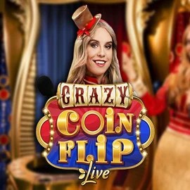 Live Casino logo of Crazy Coin Flip from Evolution at Spin Dog Casino