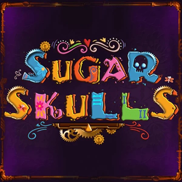 Logo of Sugar Skulls from Booming Games at Spin Dog Casino